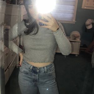 Grey long sleeve top